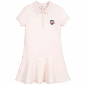 Kenzo Kids Girls Pink Logo Polo Dress Size 4